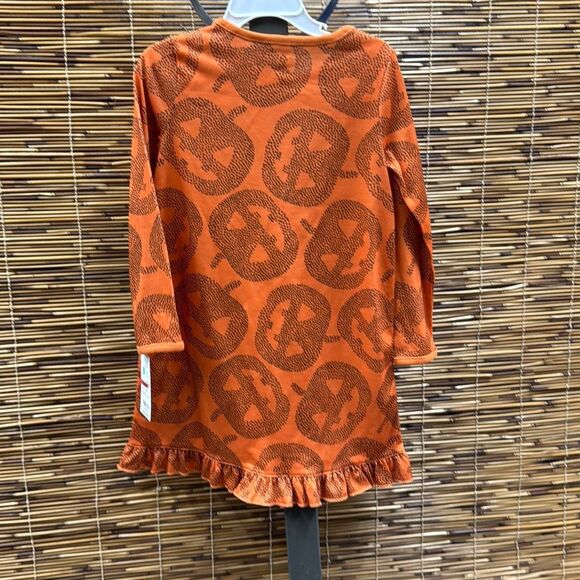 Carter's Toddler Girls Round Neck Long Sleeve Nightgown, 4t, Orange - Picture 3 of 3